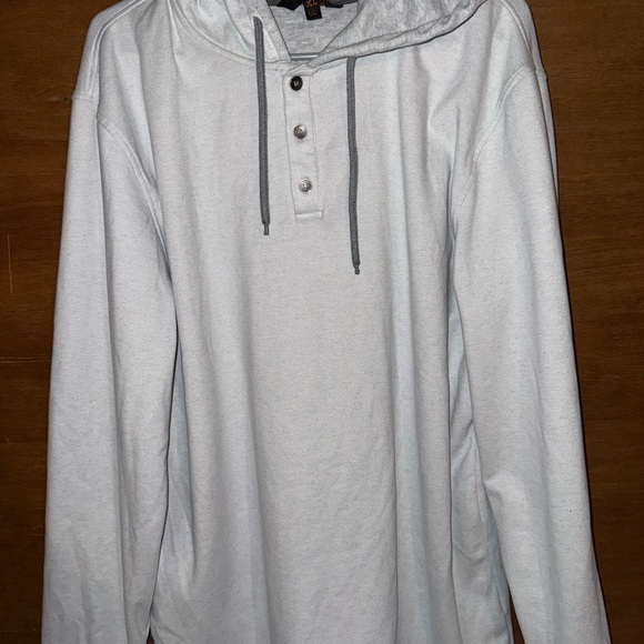 Men's Light Gray Hooded Shirt - Picture 1 of 2